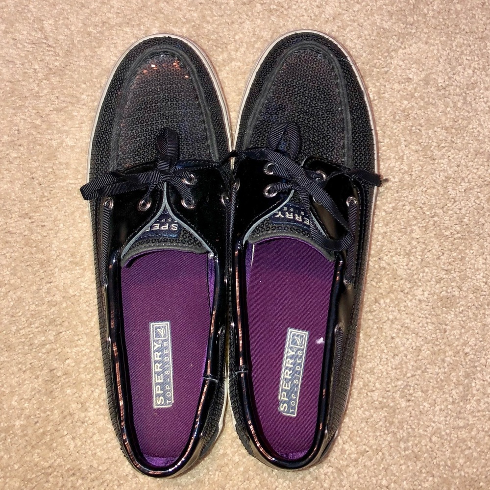Sperry sequin boat shoes